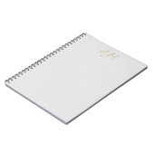 金ゴールドカラーモノグラムイニシャル書道プロ ノートブック (左側)