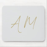 金ゴールドカラーモノグラムイニシャル書道プロ マウスパッド<br><div class="desc">自分を代表モダンしてエレガントデザイン。このテンプレートは全カスタマイズてのプロフェッショナルの職業に合わせることができる。</div>