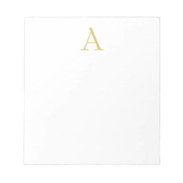 金ゴールドカラーモノグラムプロフェッショナルホワイト ノートパッド