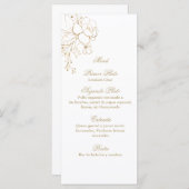 金ゴールドカラーローズブーケメニュー メニュー (正面/裏面)