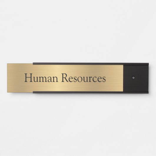 金ゴールドカラー人事オフィスのドアサイン サインプレート (正面)