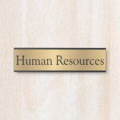 金ゴールドカラー人事オフィスのドアサイン サインプレート (正面)