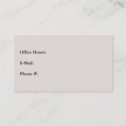 金ゴールドカラー医師用名刺 名刺 (裏面)