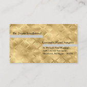 金ゴールドカラー医師用名刺 名刺 (正面)