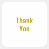 金ゴールドカラー書道プロフェッショナル有難う スクエアシール (正面)