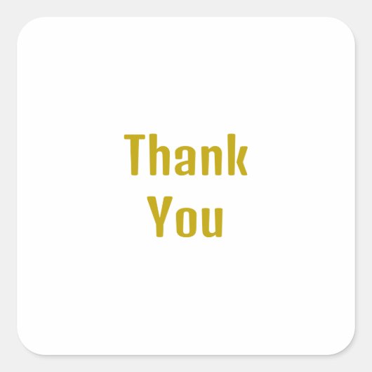 金ゴールドカラー書道プロフェッショナル有難う スクエアシール (正面)