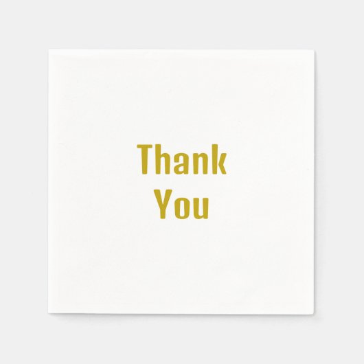 金ゴールドカラー書道プロフェッショナル有難う スタンダードカクテルナプキン (正面)