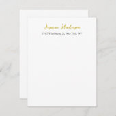 金ゴールドカラー書道プロフェッショナル エレガント 出欠カード (正面/裏面)