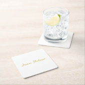 金ゴールドカラー書道プロフェッショナル スクエアペーパーコースター (インサイチュ)