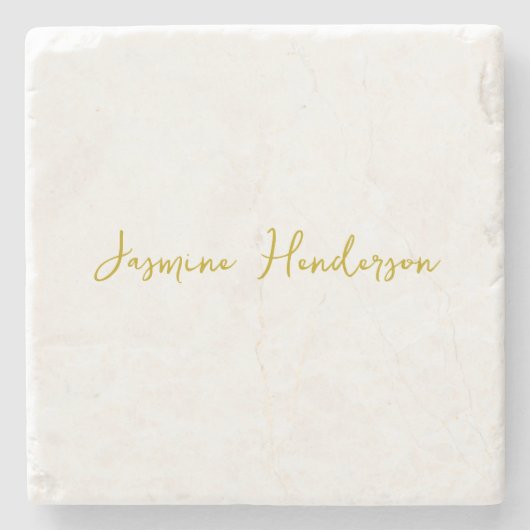 金ゴールドカラー書道プロフェッショナル ストーンコースター (正面)