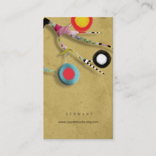 金ゴールドカラー紙動揺して手作り名刺 名刺 (正面)