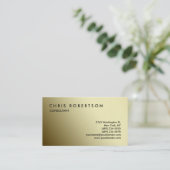 金ゴールドカラー魅力的トーン名刺 名刺 (スタンド正面)