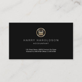 金ゴールドカリキュレータアイコンAccountant名刺 名刺