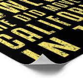 金ゴールドカリフォルニアラッシュブラック歴史ギフト政治的 ポスター (角)