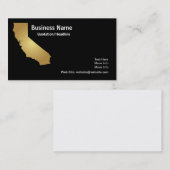 金ゴールドカリフォルニア州の名刺 名刺 (正面/裏面)