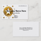 金ゴールドカントリーウエスタンスターズデザイン名刺 名刺 (正面/裏面)