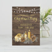 金ゴールドカントリー素朴クリスマスパーティの招待状 招待状 (スタンド正面)