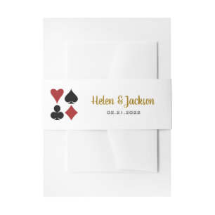 金ゴールドカードスーツLas Vegas Casino 結婚's 招待状ベリーバンド