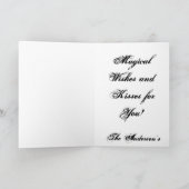 金ゴールドカード枠、ヴィンテージ服のクリスマス シーズンカード (内部)