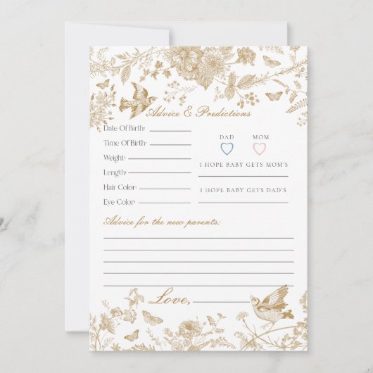 金ゴールドカード用トイルドジュイフローラアドバイス 招待状 (正面)