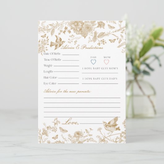 金ゴールドカード用トイルドジュイフローラアドバイス 招待状 (スタンド正面)