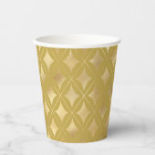 金ゴールドカーニバルハーレキンダイヤモンド 紙コップ (正面)
