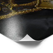 金ゴールドカーニバルベネチアンマスクマスカレード フォトプリント            (角)