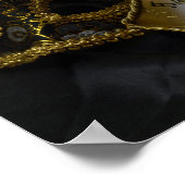 金ゴールドカーニバルベネチアンマスクマスカレード ポスター (角)