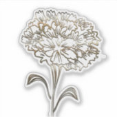 金ゴールドカーネーション シール (正面)