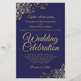 金ゴールドカール海軍の予算結婚式招待状大