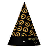 金ゴールドカール50誕生日 パーティーハット (左)