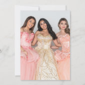 金ゴールドガウン写真オーバーンキンセニェラ サンキューカード (裏面)