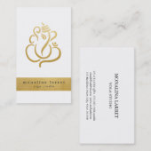 金ゴールドガネシュインディアンゴッドヨガスタジオ 名刺 (正面/裏面)