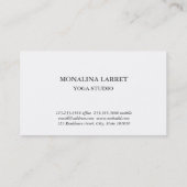 金ゴールドガネシュインディアンゴッドヨガスタジオ 名刺 (裏面)