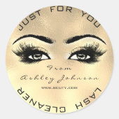 金ゴールドガフェイクス美しいグリッターラッシュメイクアップクリーナー ラウンドシール (正面)