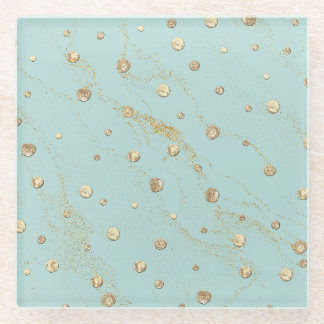 金ゴールドガラスのコースター ガラスコースター