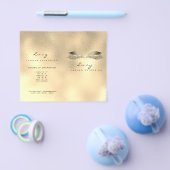 金ゴールドガラスグリッターメイクアップアイラッシュ価格リーフレット チラシ (シングル)