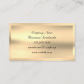 金ゴールドガラステクスチャ |ラグジュアリー 名刺 (裏面)