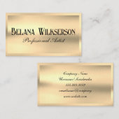 金ゴールドガラステクスチャ |ラグジュアリー 名刺 (正面/裏面)