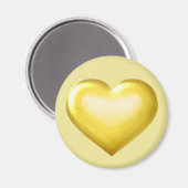 金ゴールドガラスハート マグネット (正面/裏面)