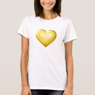 金ゴールドガラスハート Tシャツ