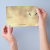 金ゴールドガラスメイクアップアイズラッシュDL 3リーフレット チラシ (ハンドル)