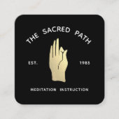 金ゴールドガンムドラメディテーション先生スクエアビジネス スクエア名刺 (正面)