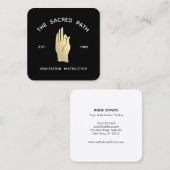 金ゴールドガンムドラメディテーション先生スクエアビジネス スクエア名刺 (正面/裏面)