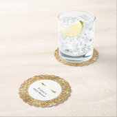 金ゴールドガーリーまつ毛グリッター ペーパーコースター (インサイチュ)