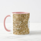 金ゴールドガーリーまつ毛グリッター マグカップ (左)