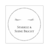 金ゴールドガーリーまつ毛グリッター ラバースタンプ (インプリント)