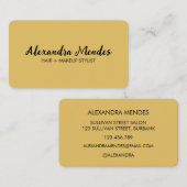 金ゴールドガーリーカースタイリッシュド 名刺 (正面/裏面)