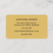 金ゴールドガーリーカースタイリッシュド 名刺 (裏面)