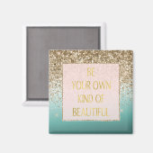 金ゴールドガーリーグラムグリッターミントグラデーション マグネット (正面/裏面)